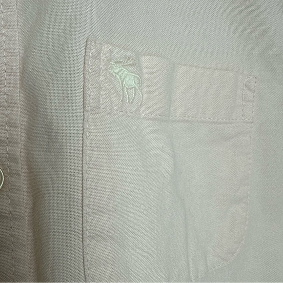 Abercrombie Kids Light Pink Button Up Long Sleeve Shirt Size 13/14 - Picture 4 of 9